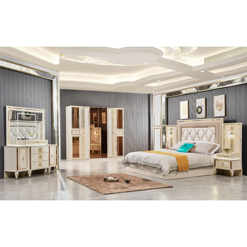

&Newly Design Style Wooden King Size Bedroom Sets Simple Modern Bedroom Furniture Set