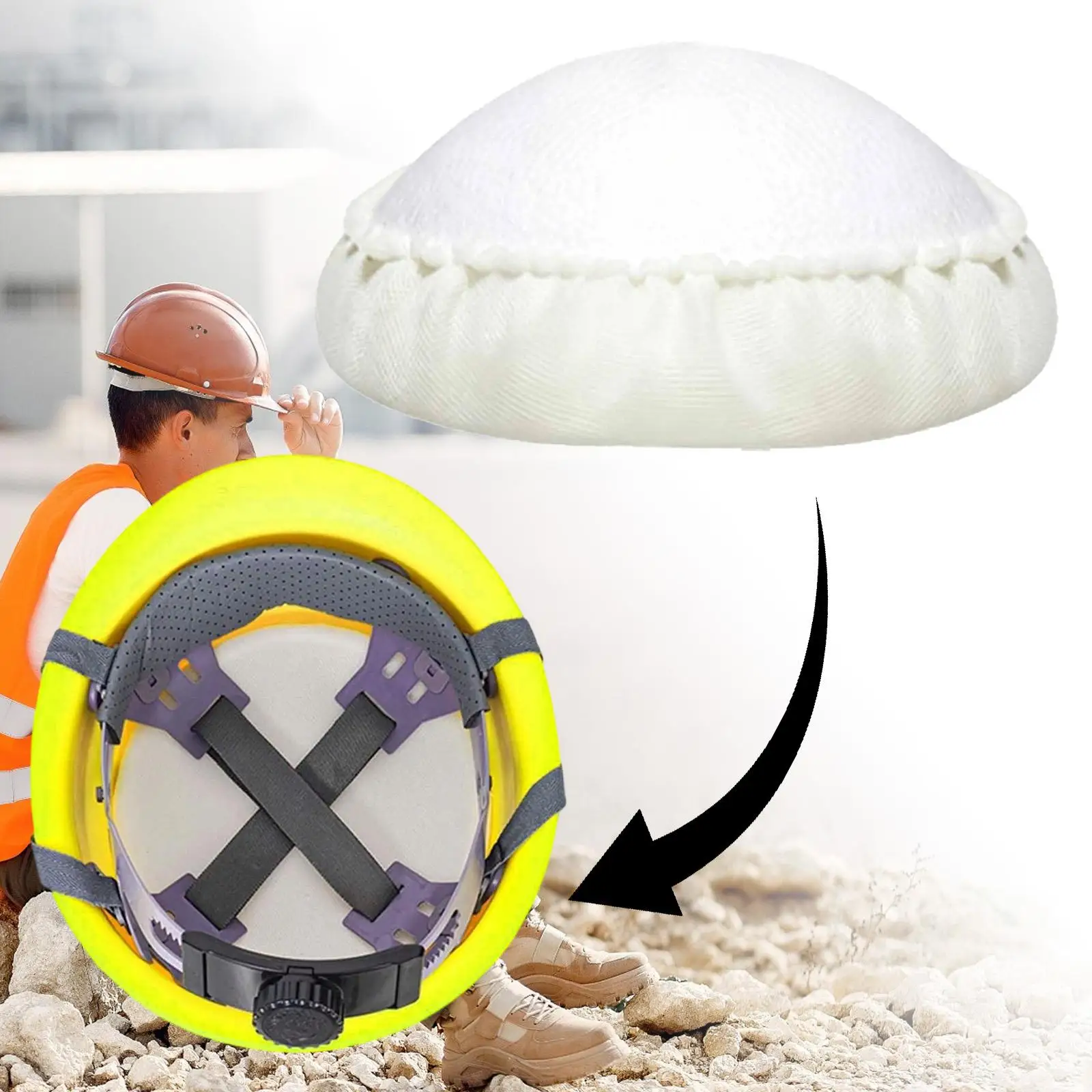 

Universal Helmet Cushioning Pad Polyester Sponge Padding Shockproof Washable Interior for Hard Hat Sports Cycling Construction