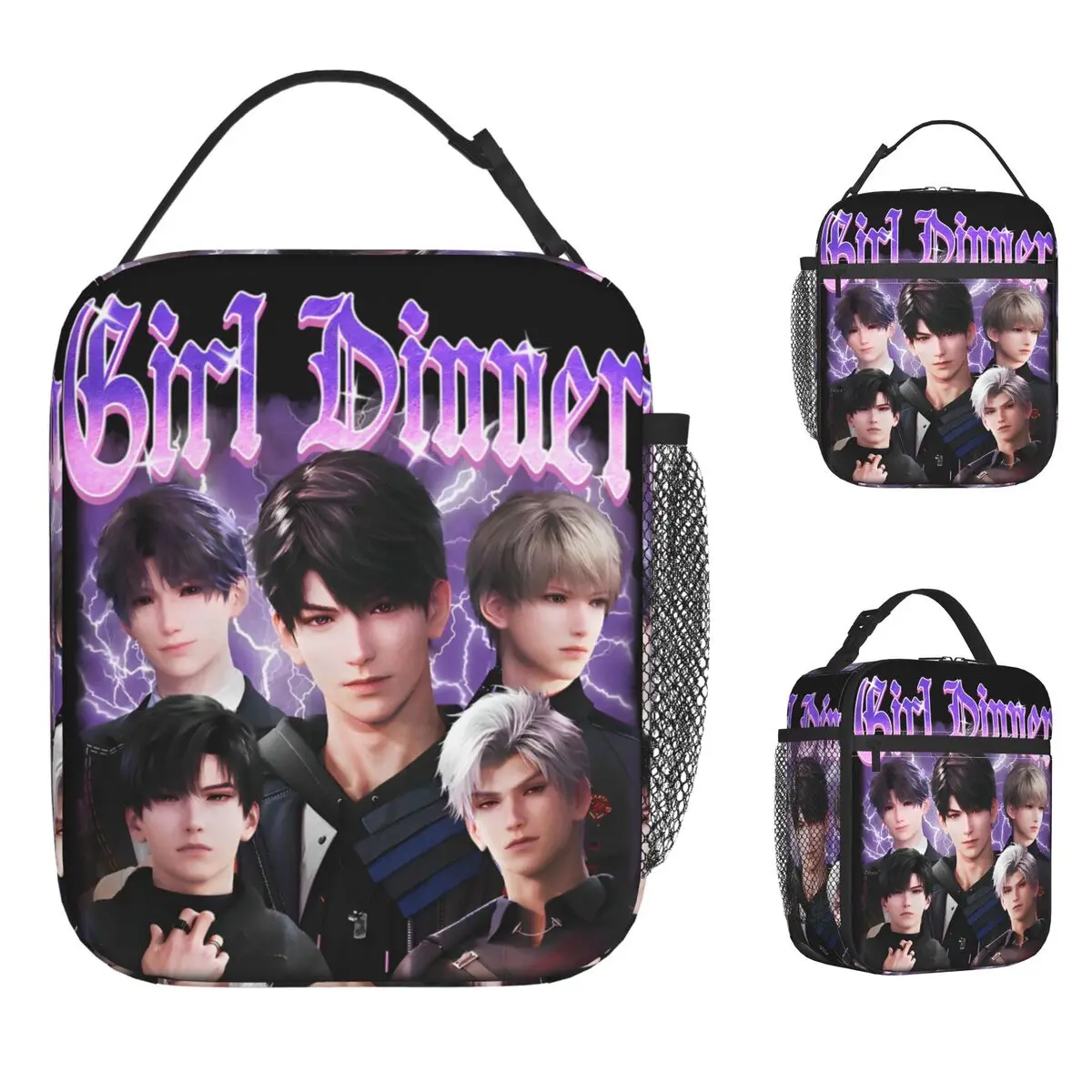 

Deepspace Girl Dinner Lunch Bag Love and Deepspace Аниме Изолированный ланч-бокс Мужская сумка-холодильник для пикника Оксфордские термосумки-тоут