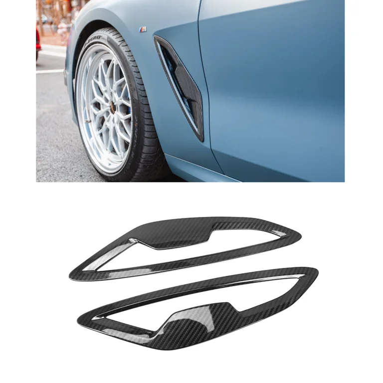 

STLFReal Carbon Fiber Side Fender Cover Trim Skins Fit for BMWss 8 Series G14 G15 G16 2020UP Side Fender Vents
