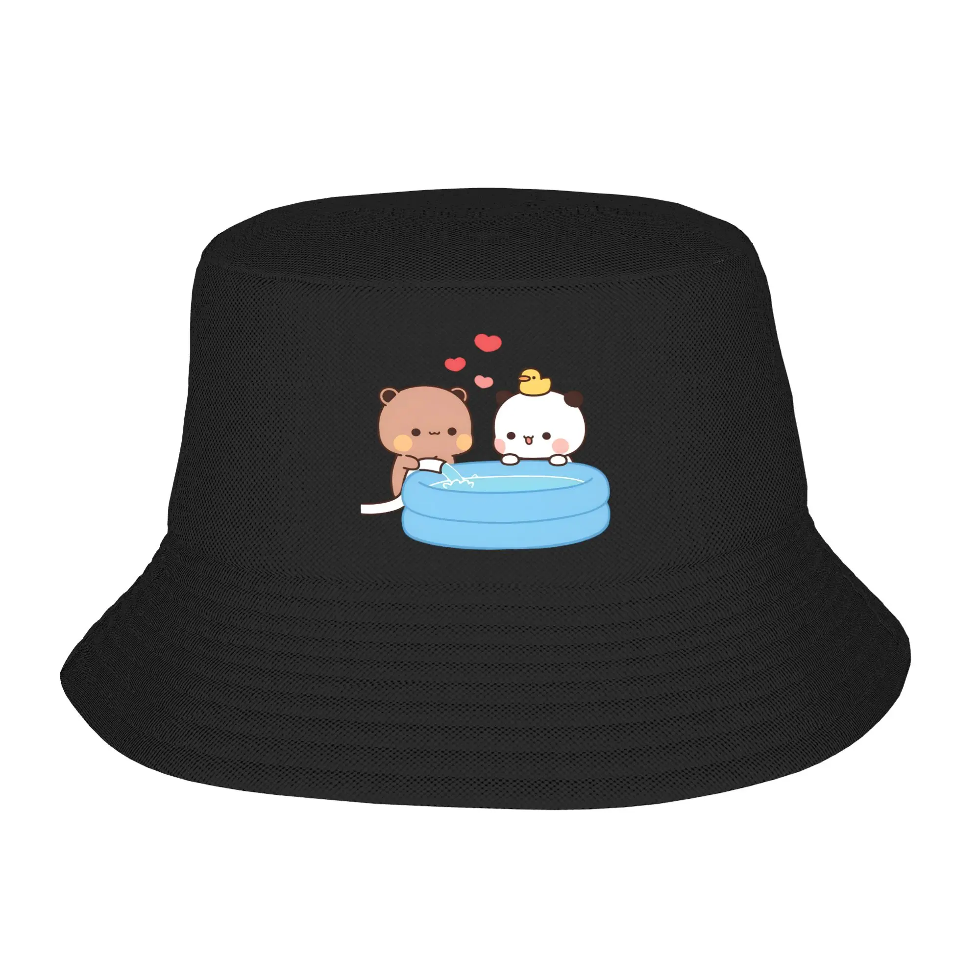 Stylish Bubu Yier Beer Cartoon Bucket Hats Women Men Foldable Outdoor Fishing Caps Hot Summer Vacation Getaway Headwear Bob