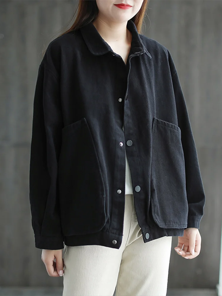 Ele Großer Irt-Mantel für Damen, lang, Sve, Umlegekragen, Knopfleiste, Cargo-Kette, Winter-Oberbekleidung, lässige Passform