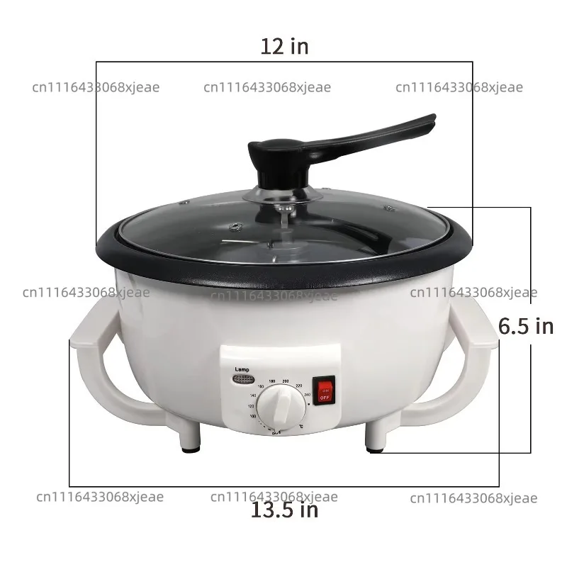 750G Household Small Coffee Bean Machine Electric Bean Roaster Teflon Coated Non-Stick Coffee Bean Roaster