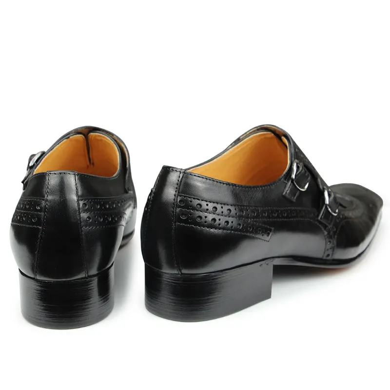 Homens de couro genuíno apontou Toe Shoes, sapatos de negócios, antiderrapante, Itália Designer, Luxo, Negócios, Escritório, Alta Qualidade