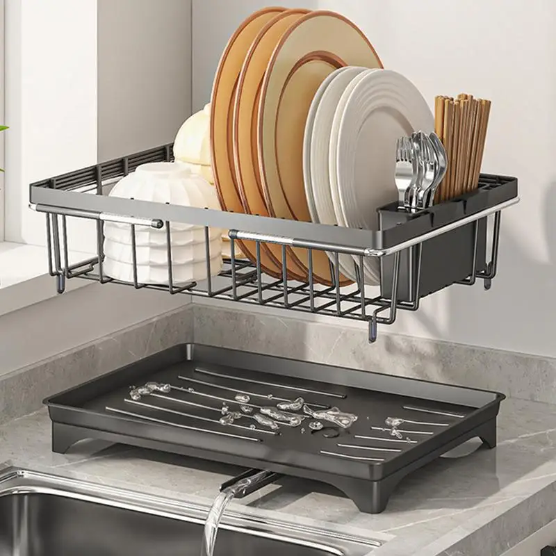 

Expandable Drying Rack Over The Sink Dish Drying Rack Large Capacity Bowl Drainer Organizer With Drain Board Multifunctional