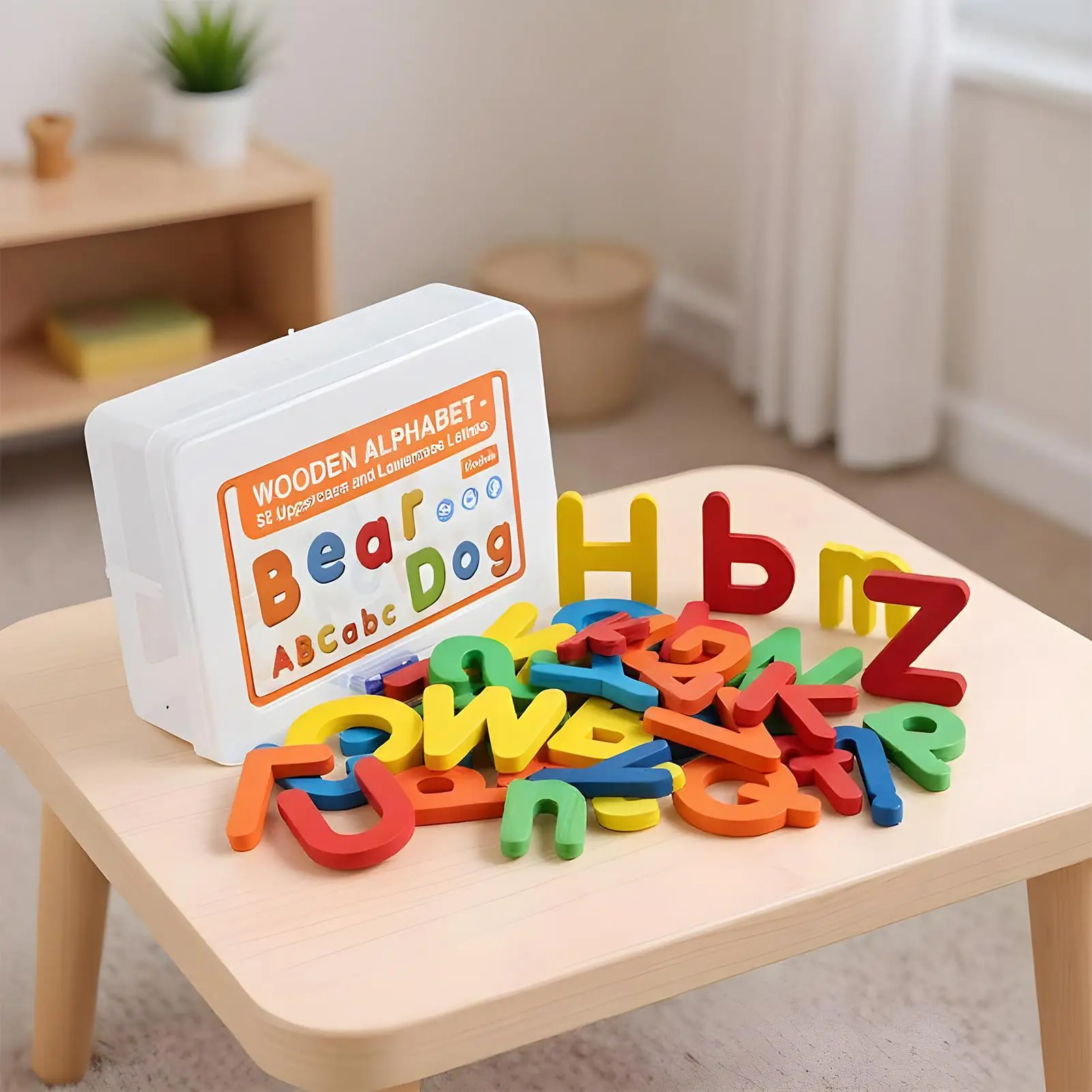 

Игра на совпадение алфавита, 52 шт., деревянные игрушки для развития букв в классе для раннего детства, домашнее обучение, чтение