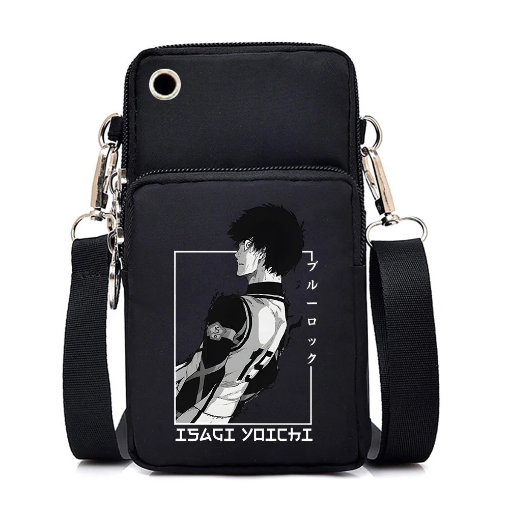 Wrist Pack Anime BLUE LOCK Unisex Phone Storage Packet Teen Mobile Phone Bag for Iphone Comics Soccer Crossbody Bags for Women