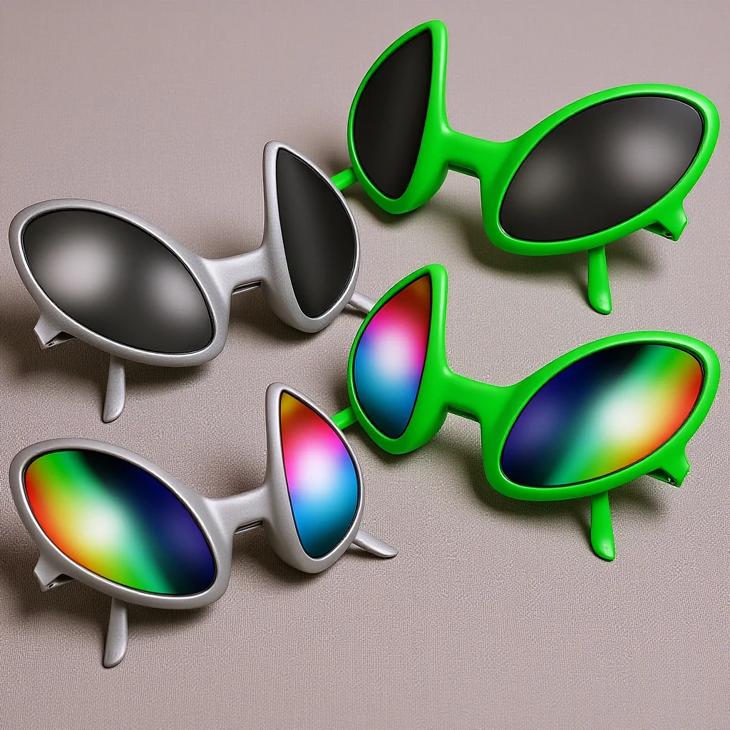 

4Pcs Glasses Funny Alien Decorative Cosplay Party Photo Prop Eyewear for Men Women Teens Cool Glasses Sunglasses