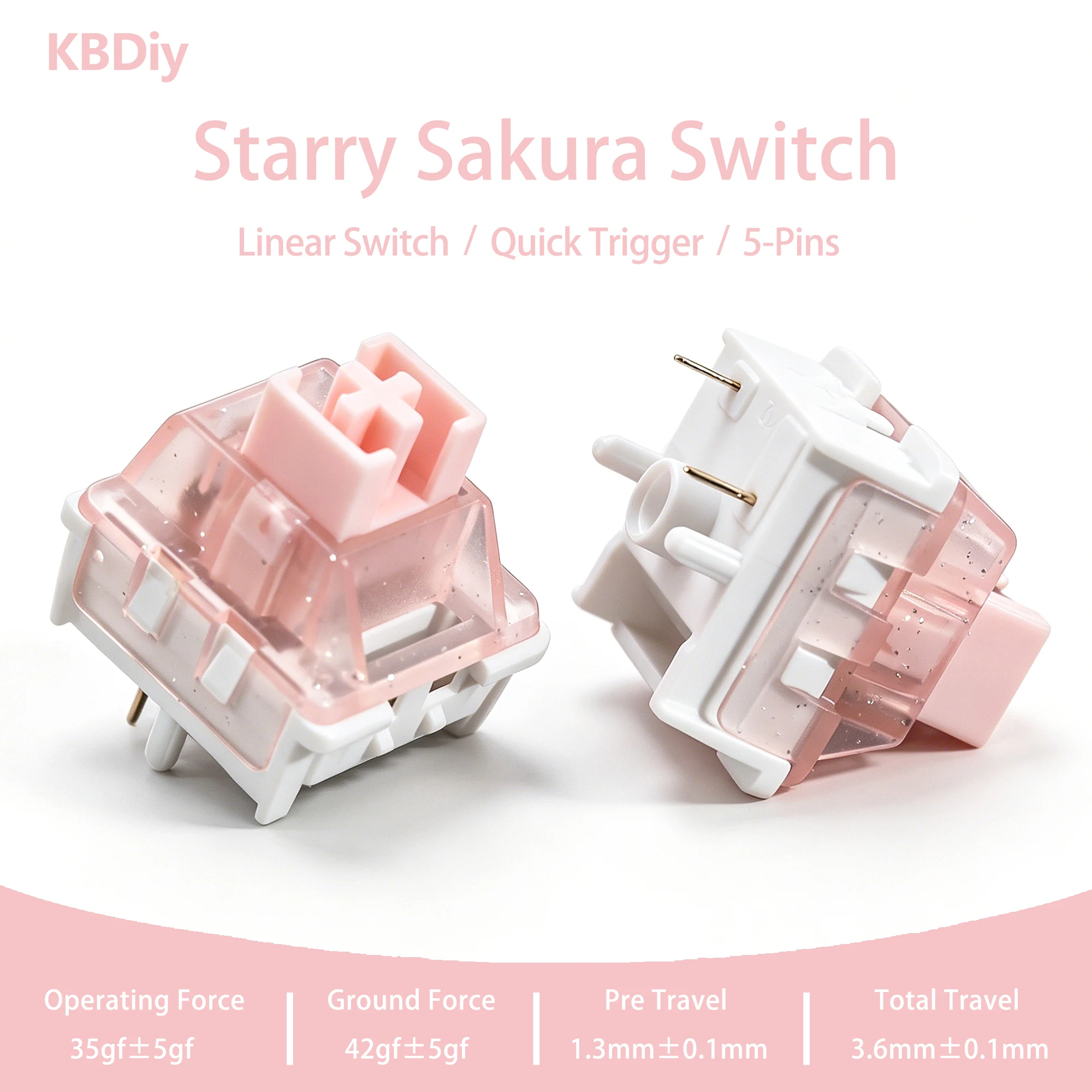 KBDiy Starry Sakura Switch 35g - Gaming Keyboard Ergo ulasan dan harga
