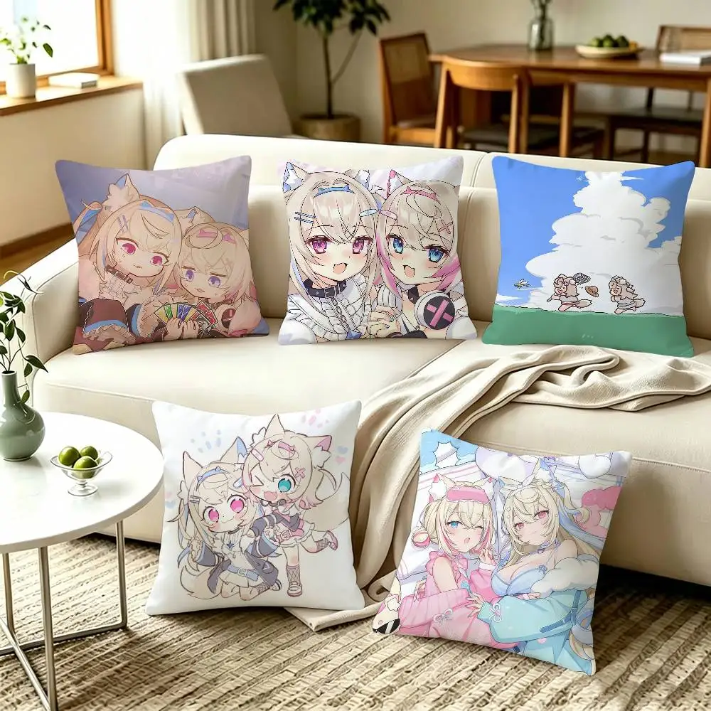 FUWAMOCO Fuwawa Mococo Home Sofa Cushion Covers and Aecorative Custom Pillow Covers