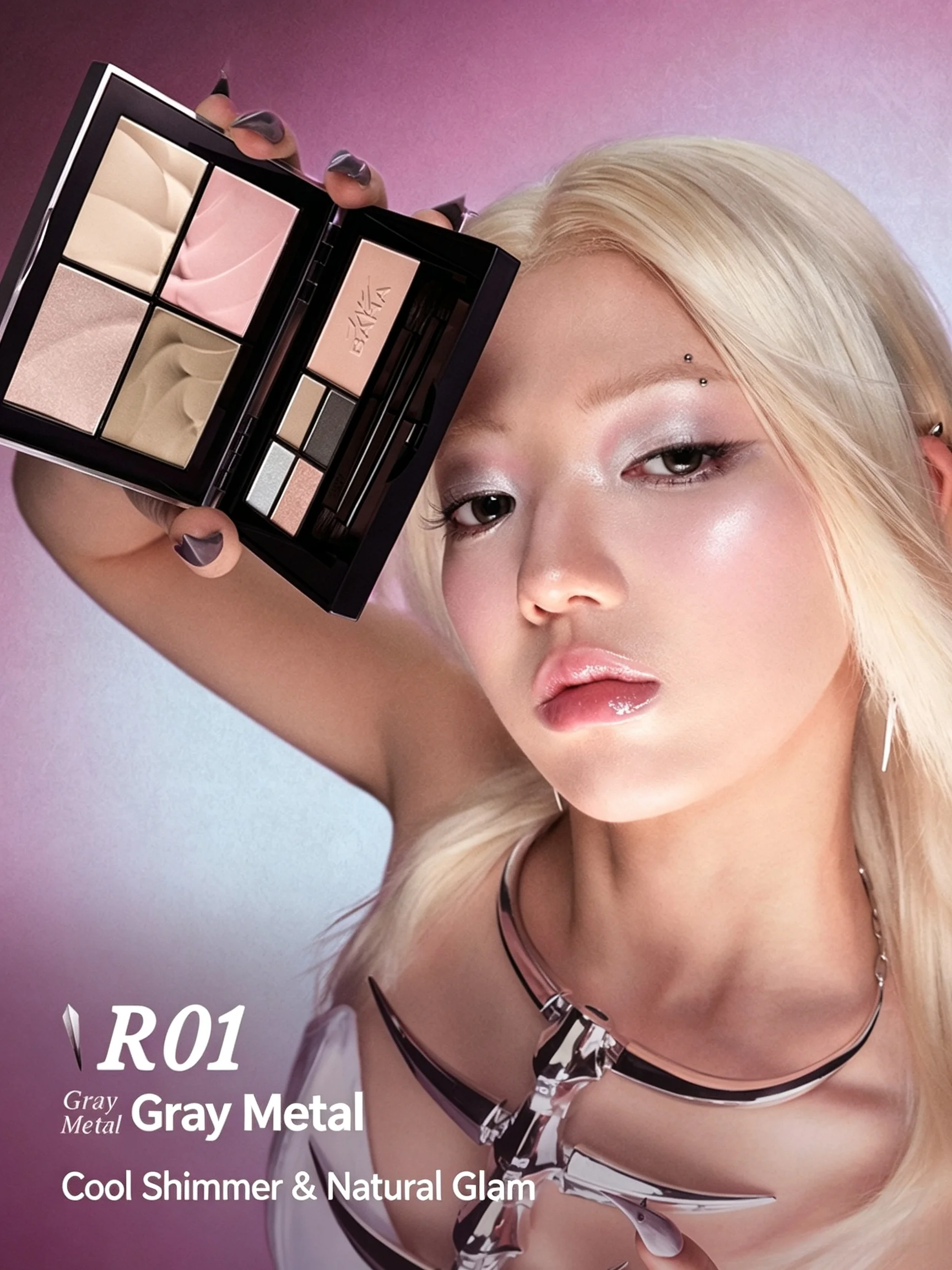 INSBAHA All-in-One Face Palette Eyeshadow Blush Highlighter,Multi-Use Face Kit For Effortless Daily Makeup Palette Professional