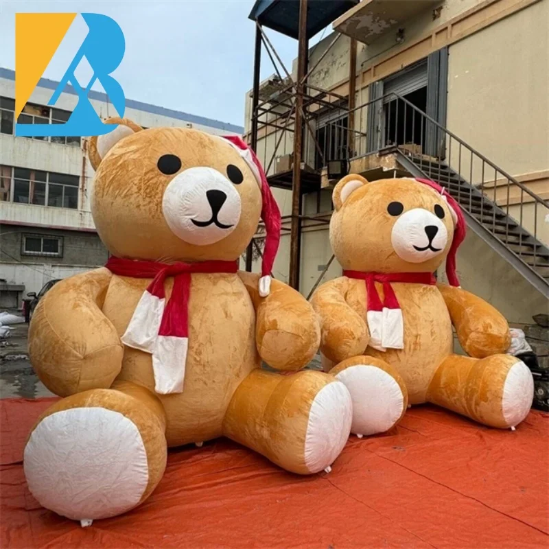 Personalized Party Supply Large Inflatable Plush Mascot Bear for Event Planning Toys