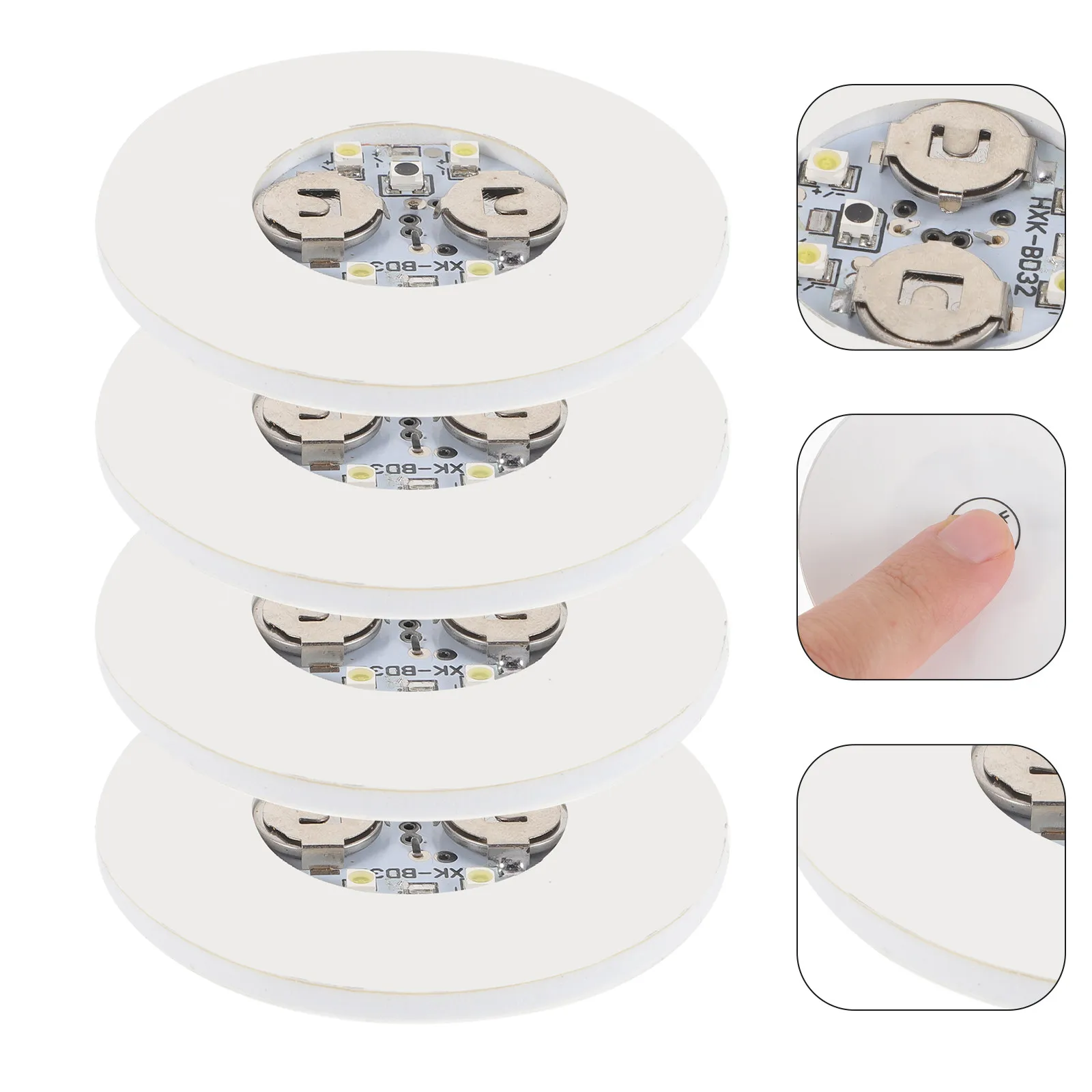 

4Pcs Glowing Coaster Set LED Drink Coasters with High Light Transmittance for Bar Wedding Dinner Ambient Lighting Decor