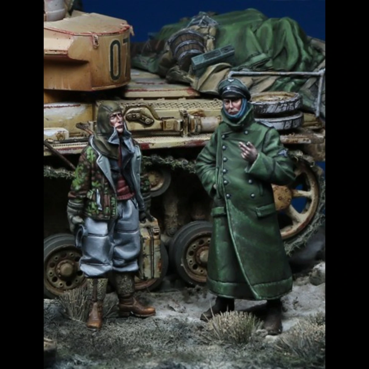 1/35 Harz Figur unbemalt Modell Kit, deutsche Panzer Crew (5 Personen und Wraps), unmontiert und unbemalt gk, 807r