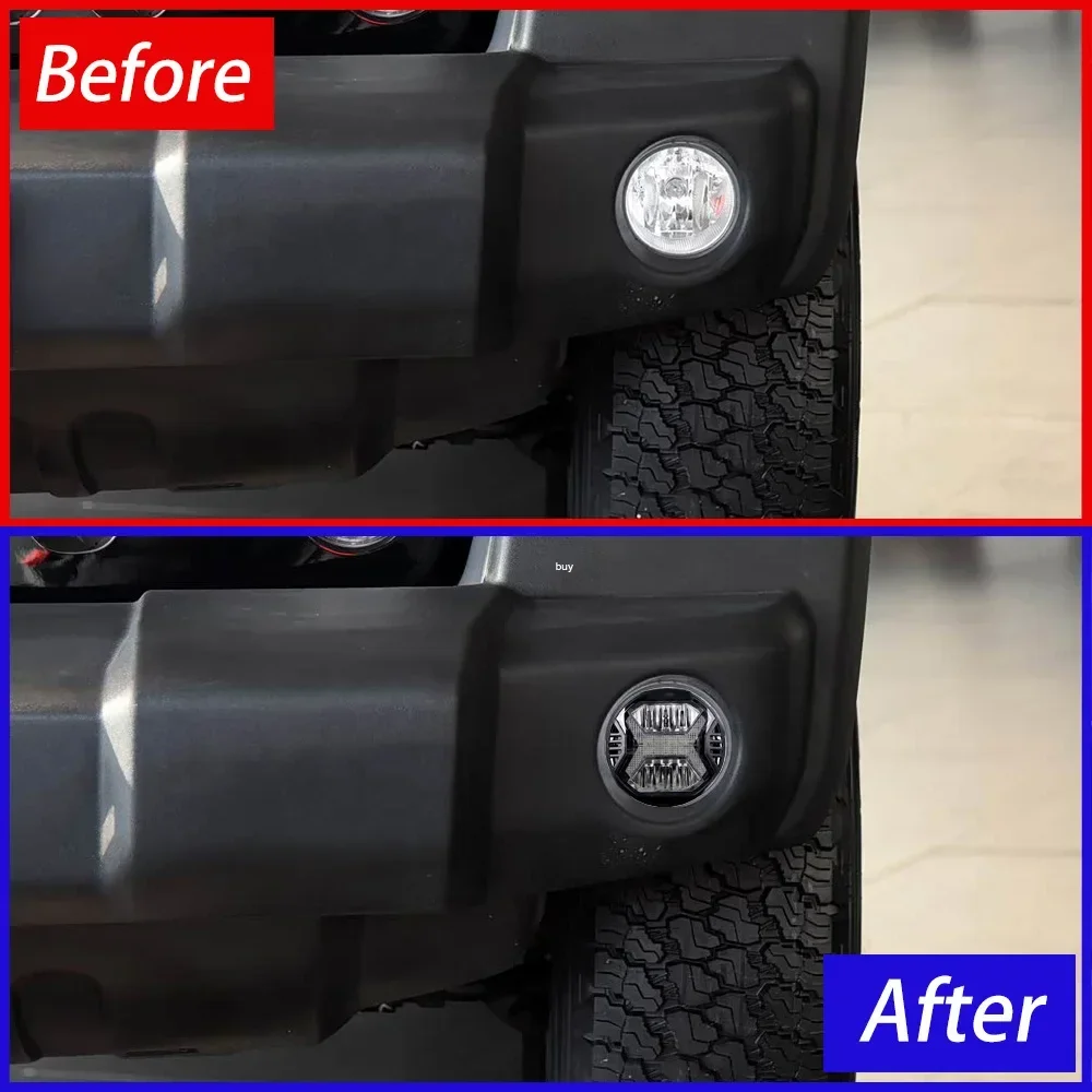 For Jeep Wrangler 2007-2017 Auto Fog lamps Assembly Upgrade High Brightness Plug and Play LED Fog Lights Car Tools Accessories