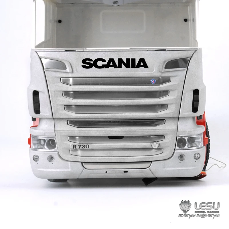 LESU przedni zderzak 1/14 TAMIYA Scania R470 R620 zmiana na R730 zdalnie sterowana ciężarówka Model ciągnika samochód DIY