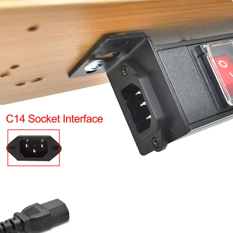 مقبس سطح المكتب PDU مزود الطاقة خزانة الشبكة رف توزيع الطاقة مقبس الاتحاد الأوروبي مع مقبس لاسلكي للحماية من زيادة التيار #4