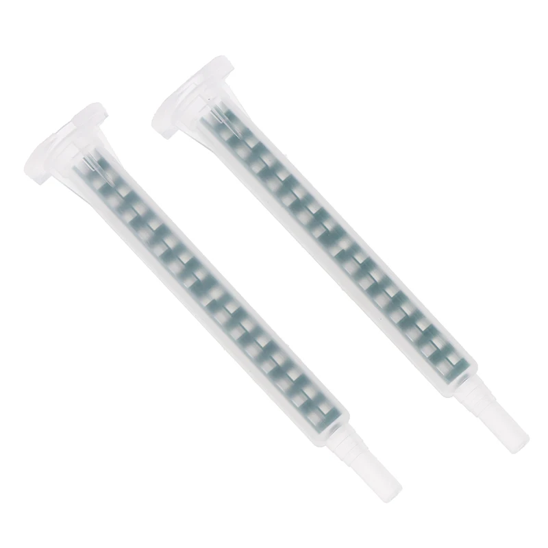 10/20Pcs Epoxy Resin Dual Barrel Mixing Nozzle Static Mixer Adhesive Mixing Tube Syringe For AB Glue Two Component Liquid Mixer