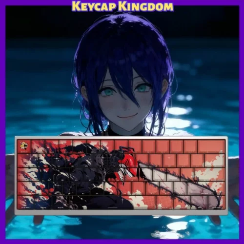 NEW Chainsaw Man Themed Anime Keycap Mechanical Keyboard Cherry PBT Custom Keycap Tablet PC Gaming Keyboard Accessories Gifts