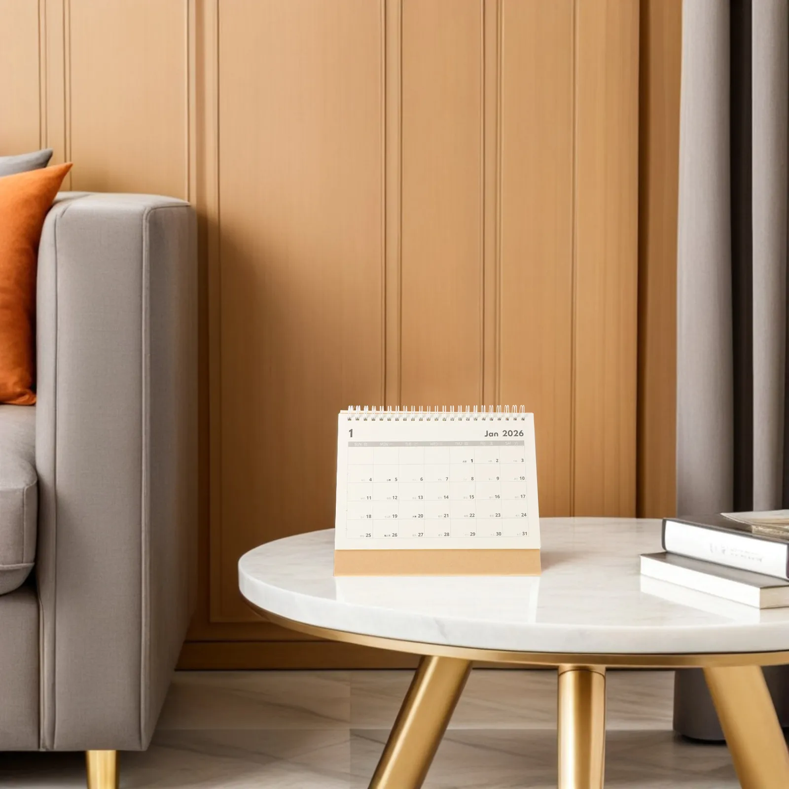 

1Set Minimalist Desk Calendar October 2025 to December 2026 Standing Monthly Planner Large Note Section Home Office Desktop