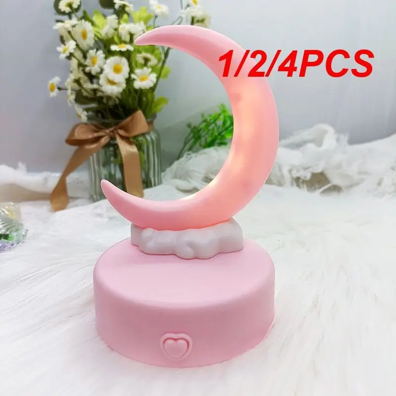 

1/2/4PCS Moon Night Light Children'S Desk Night Lamp Moon Cloud Glow Toy Bedside Lamp For Home Children' Bedroom