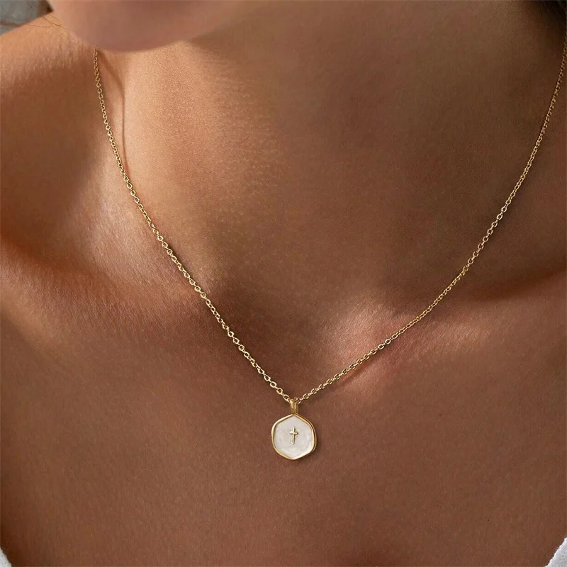 شخصية العصرية هندسية الصليب قلادة قلادة، المرأة العصرية اليومية تنوعا عطلة الاكسسوارات والمجوهرات #5