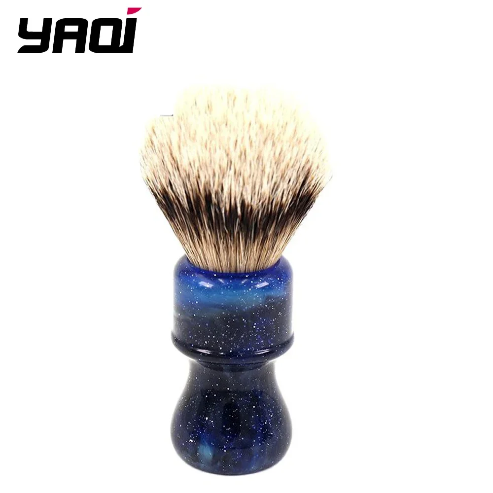 

24MM Yaqi Mysterious Space Color Handle Silvertip Badger Hair Knot Men Shaving Brushes