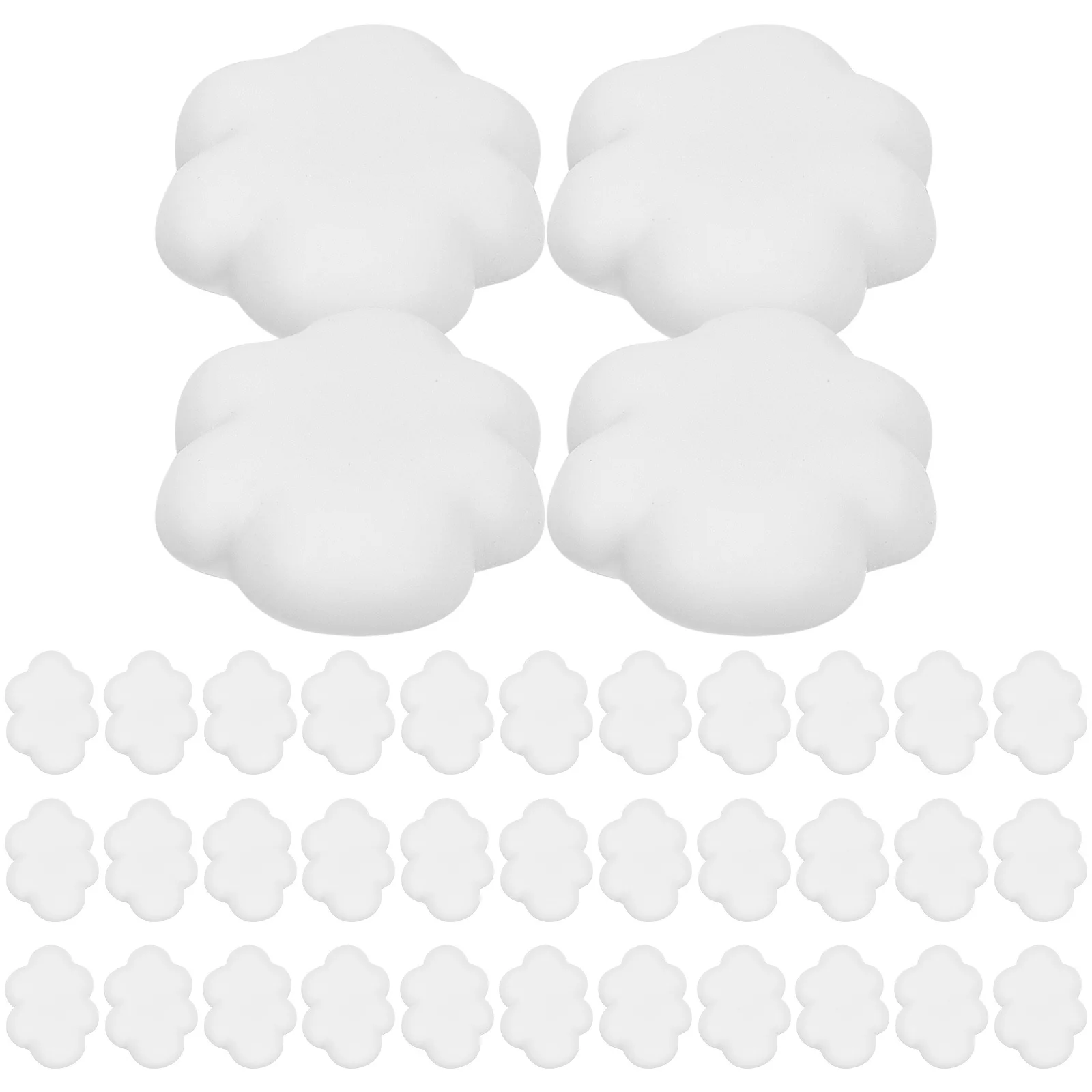 100Pcs DIY Phone Case Decoration Accessories Premium Resin Clouds Handmade Cellphone Shell Ornament Craft Material White