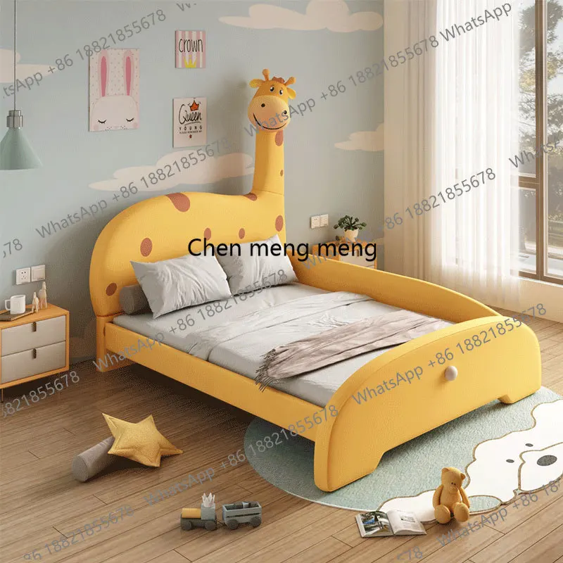 

Simple Yellow Wooden Bed Safety Guard Rails Design Playpen Bed Single Furniture Home