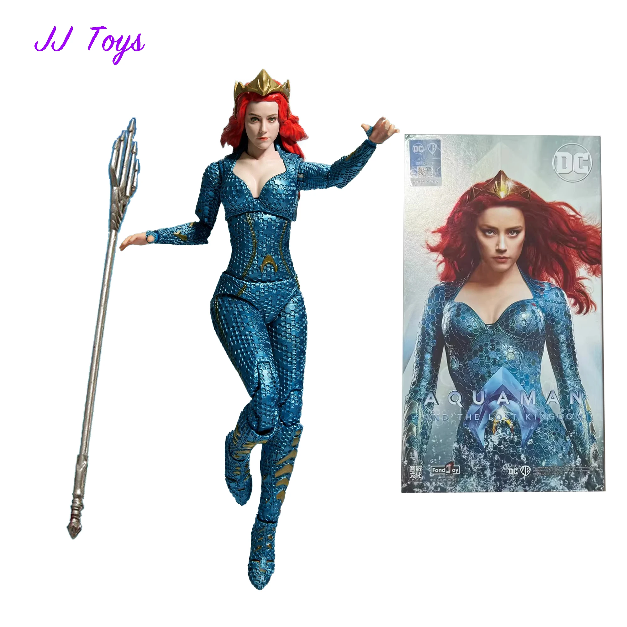 Figuras de películas cómicas de Fond Joy Marvel de 19cm, figura de acción de Aquaman Mera, modelo de estatua, colección de muñecos, juguetes, regalos