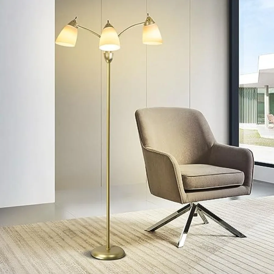 

Floor Lamp for Room: Adjustable Flexible Gooseneck Tree Standing Lamp for Bedroom Study Room Office - Modern Multi Head Reading