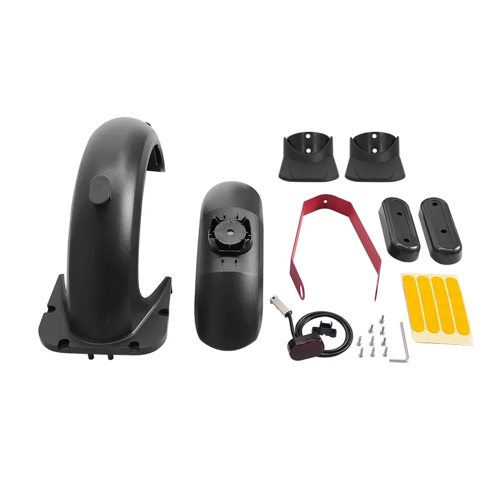 Vorne Hinten Kotflügel Zubehör Kit Für Ninebot Max G30 Elektrische Roller Carbon Fiber Fender Flügel Mit Bremslicht Teil – Detail 39