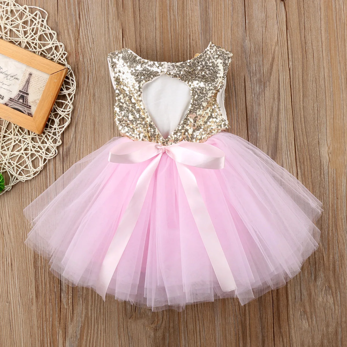 Princess Kids Baby Dress For Girls Fancy Wedding Dress Sleeveless Sequins Party Birthday Baptism Dress For Girl Summer Dresses