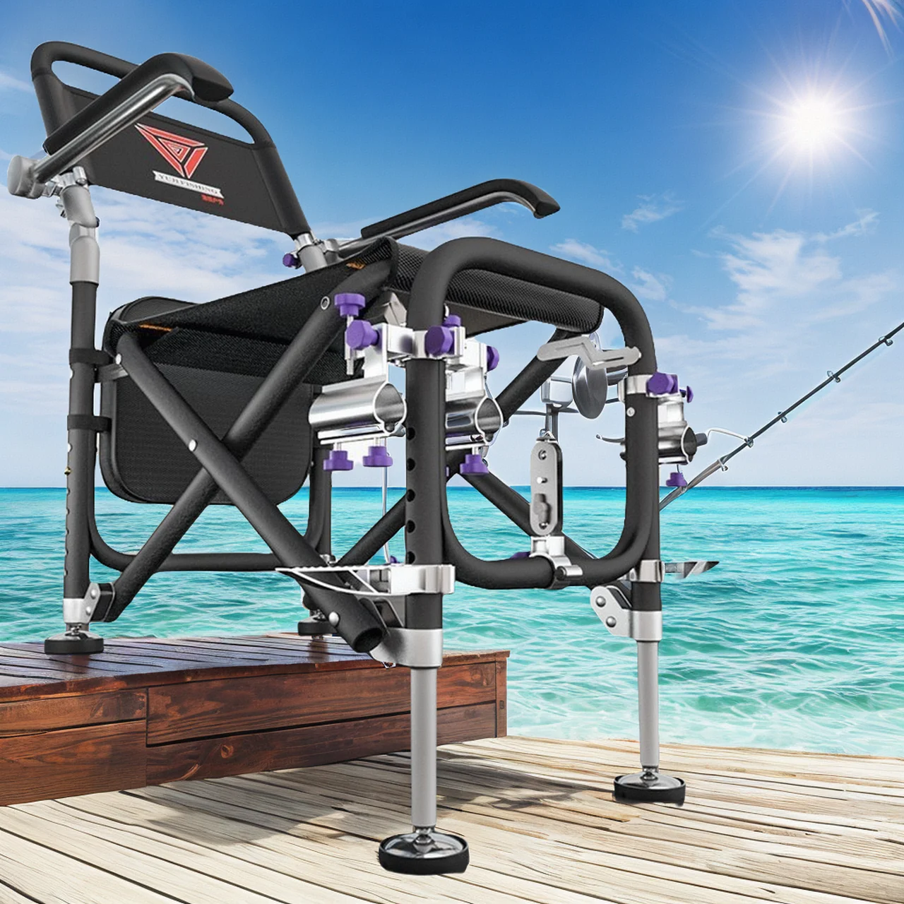 

Lounger Ergonomic Chaise Foldable Beach Chair Folding Camping Fishing Portable Chairs Tourist Stool Bench Lightweight