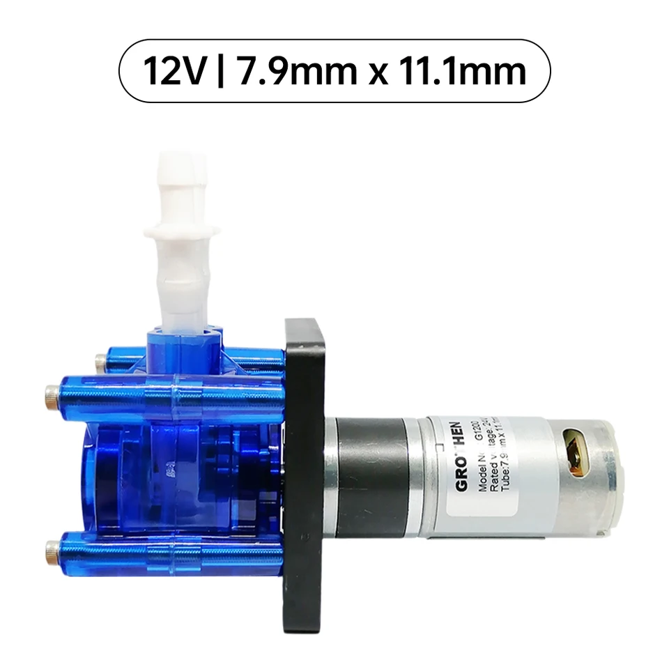 Produktbild von DC12V Peristaltikpumpe Mit Silikonschlauch – 1,5 L/min, Leise, Lebensmittelqualität, Für Aquarien, Labore & Dosieranlagen