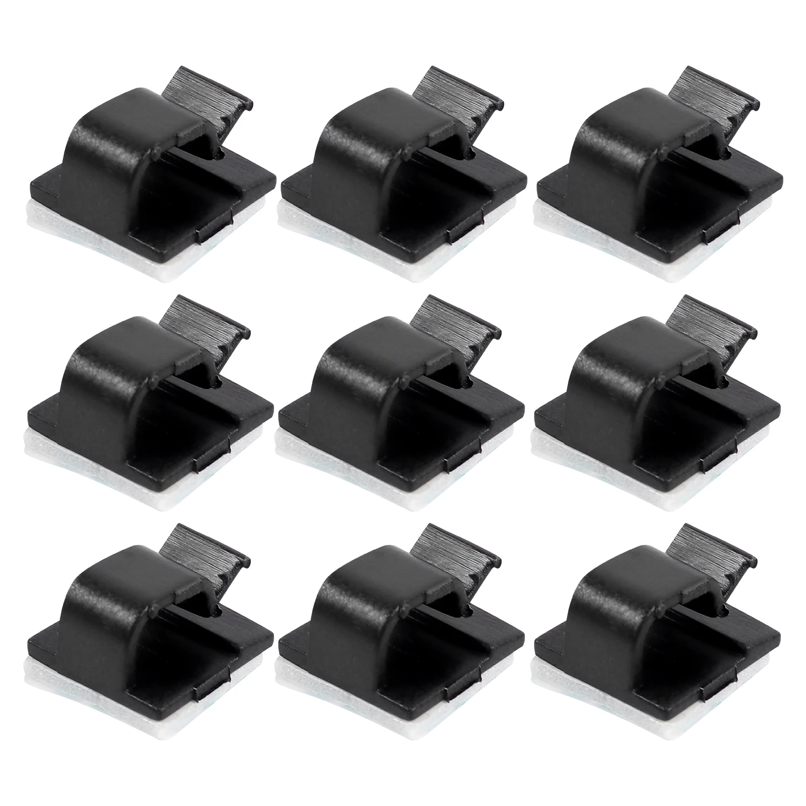 

50 Pcs Wire Fixer Organizer Buckle Self-adhesive Cable Clips Storage Holder Plastic Cord Fixing