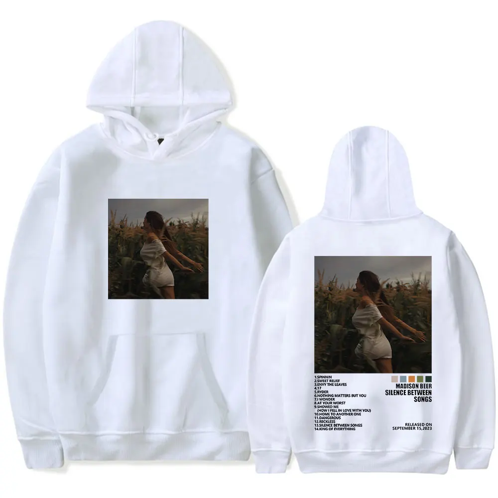 Madison Beer Hoodies Silence Between Songs Album Merch Winter Unisex Fashion Funny Casual Streetwear