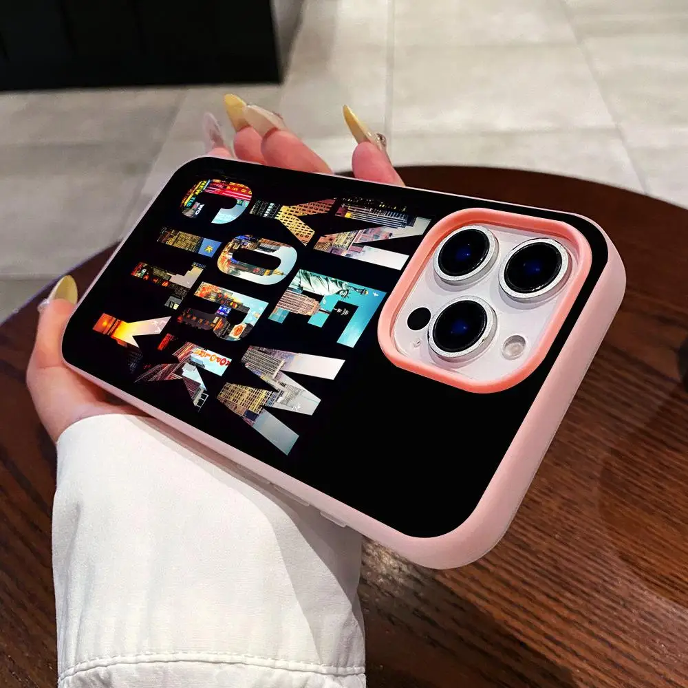 

Новый двухслойный розовый чехол New York City Jelly для iPhone 17, 16, 15, 14, 13, 12, 11 Air Pro Max Plus, защитный