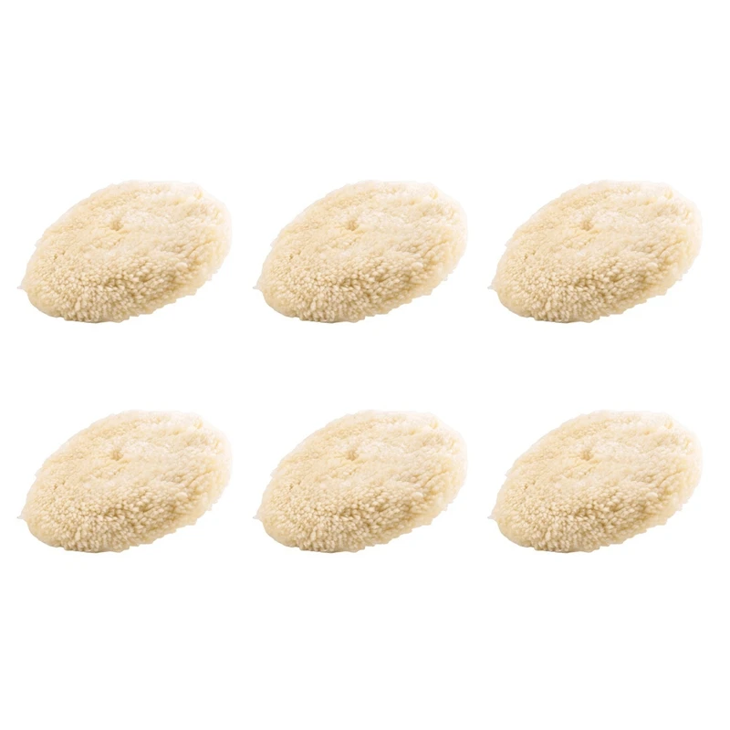 6Pcs 7 Inch Inch 180Mm Soft Wool Clean Polishing Buffing Bonnet Pad For Car Auto Polisher