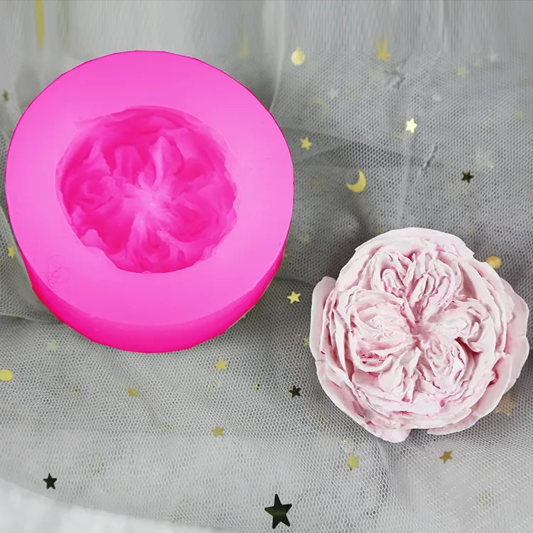 c1485 Korean style three-dimensional hyacinth Austin three-dimensional rose bud aromatherapy candle silicone mold