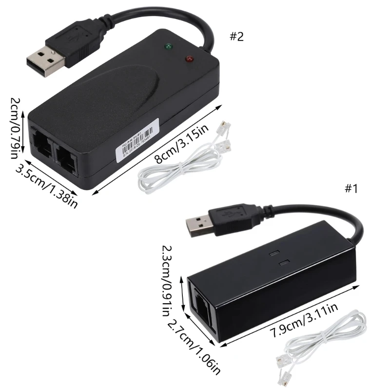 مودم فاكس USB 2.0 خارجي 56K للاتصال بمودم فاكس تناظري USB لـ 7/8/10/XP دروبشيب