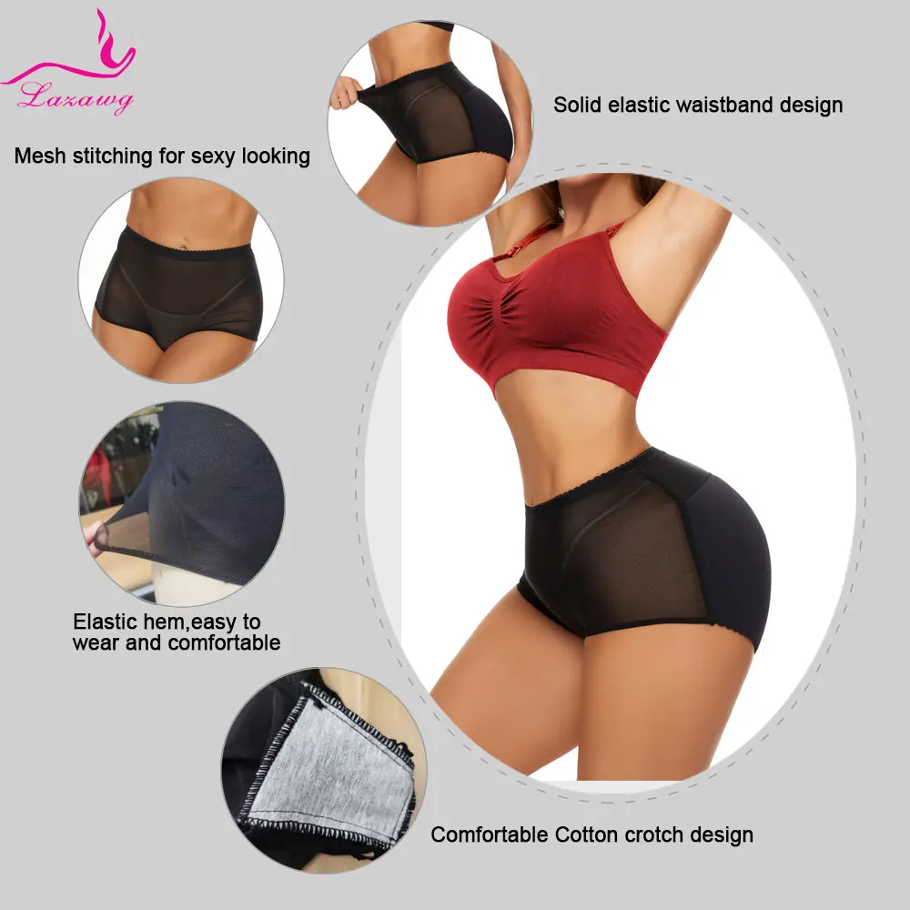 LAZAWG Butt Lifter Panty for Women Butt Lifter Panties with Pads Tummy Control Shapewear Slimming Seamless Push Up Underwear