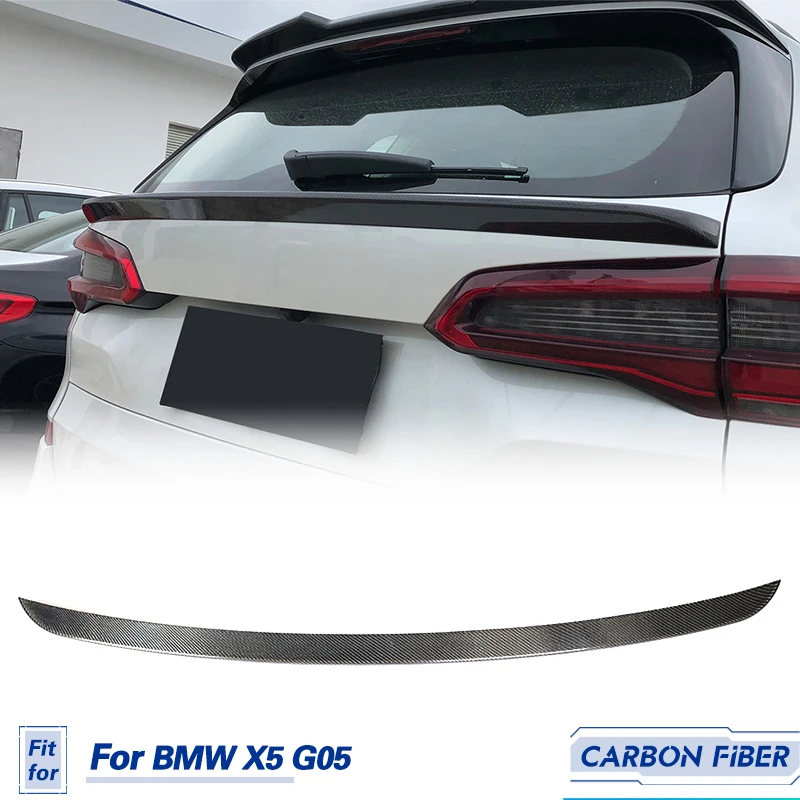 Car Rear Trunk Middle Spoiler Wings Carbon Fiber for BMW X5 G05 xDrive50i Utility 4-Door 2019 2020 Rear Spoiler Middle Wing Lip