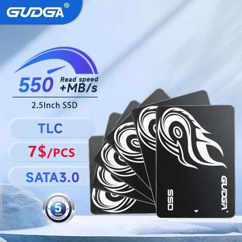 GUDGA 2.5\' SATA Wholesales SSD Internal Hard Drive 128GB 256GB HDD SATAIII Internal TLC Hard Disk High Quality For Computer