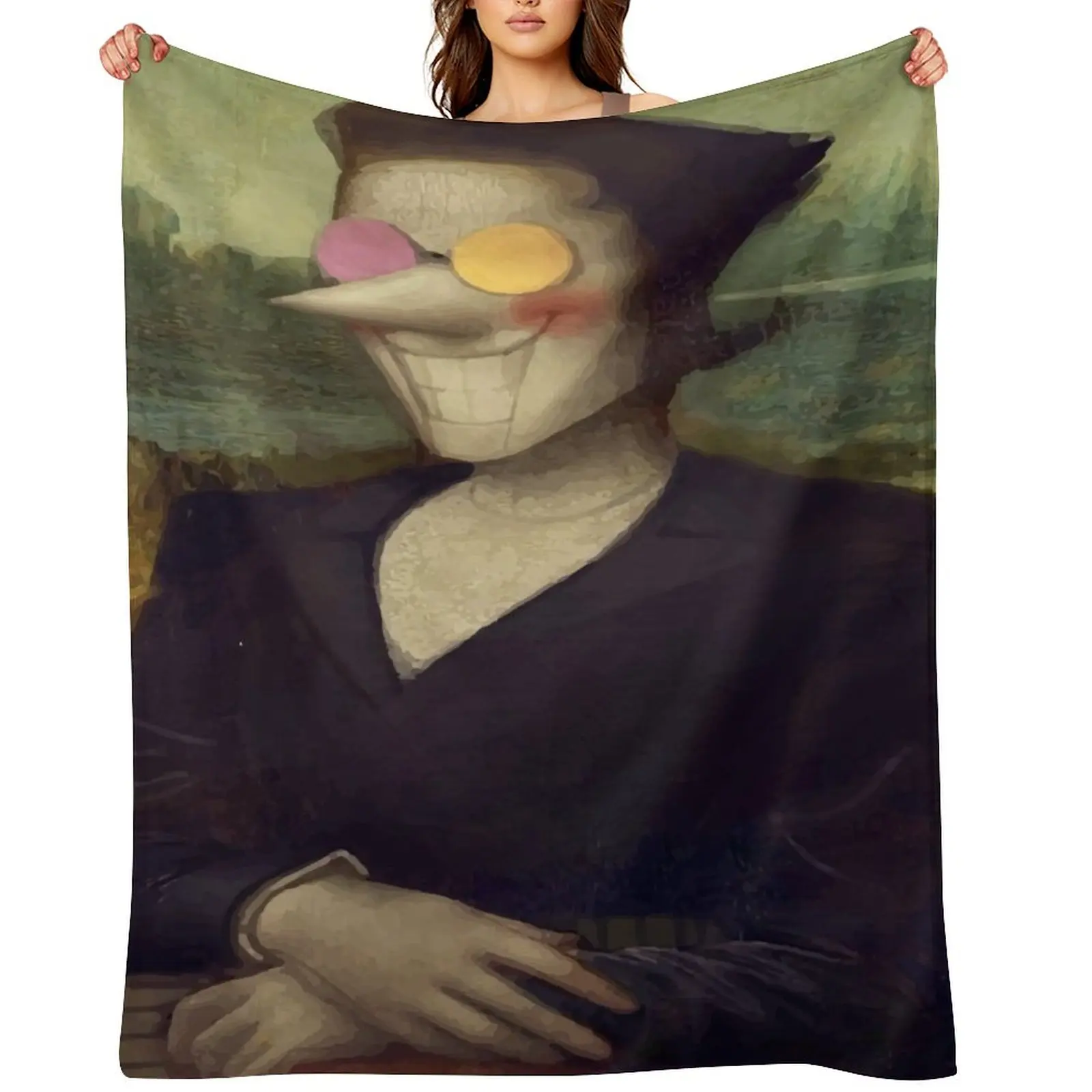 

spamton Throw Blanket Hairy warm winter Blankets For Bed Multi-Purpose Blankets