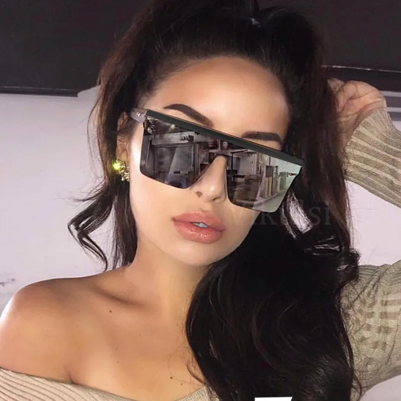 Large Frame Square Sun Glasses Women Men Exquisite Simple Sunglasses Travel Beach Shades Lady Man Protective Glasses UV400