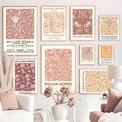 William Morris the Museum Art Exhibition Wall Art Canvas Painting Nordic Posters and Prints Wall Pictures for Living Room Decor
