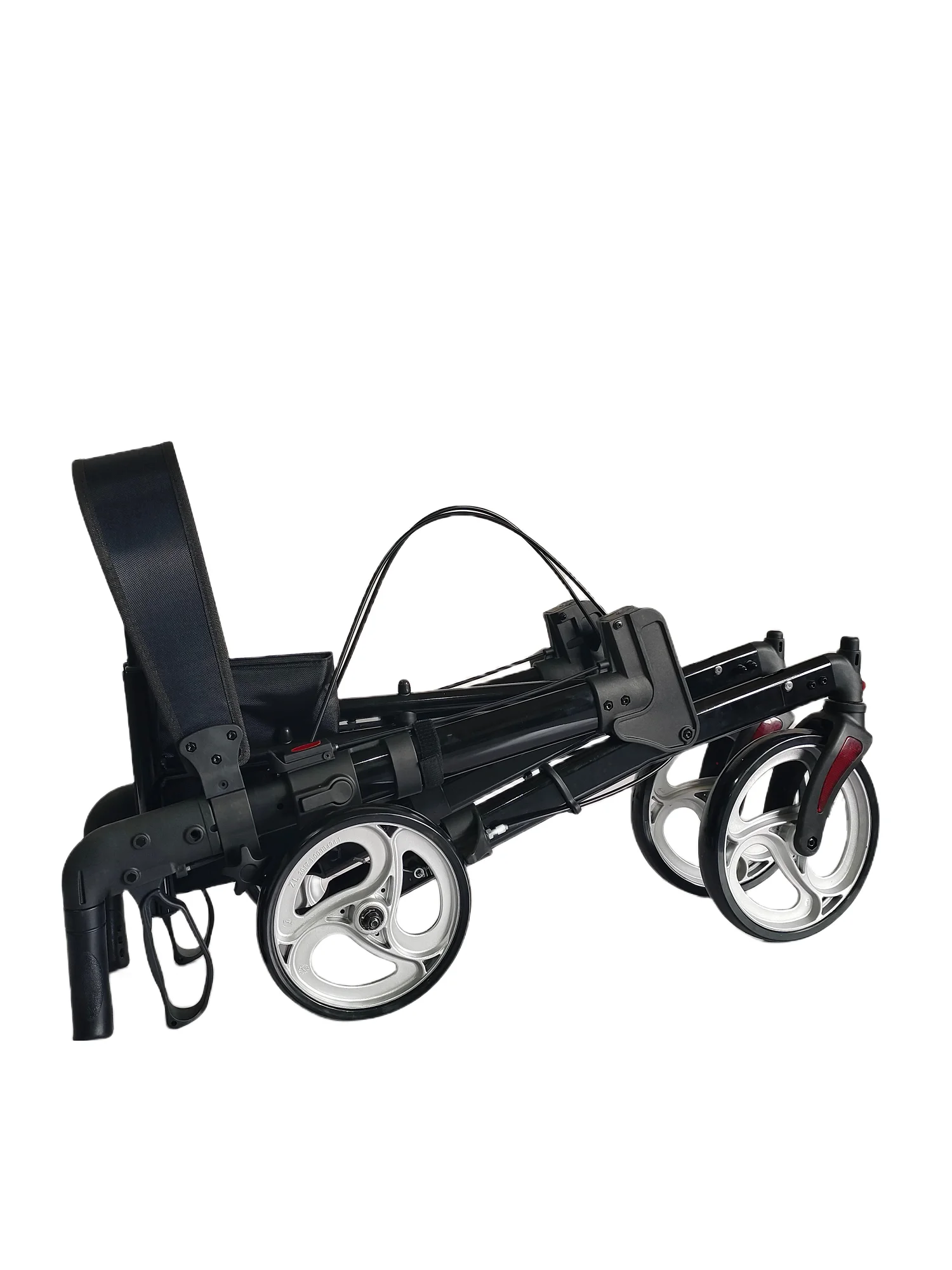 Aluminum Frame Assisted Walking Rollator Adult Disability 4 Wheels Walker With Seat And Storage Bag Rollator Walker