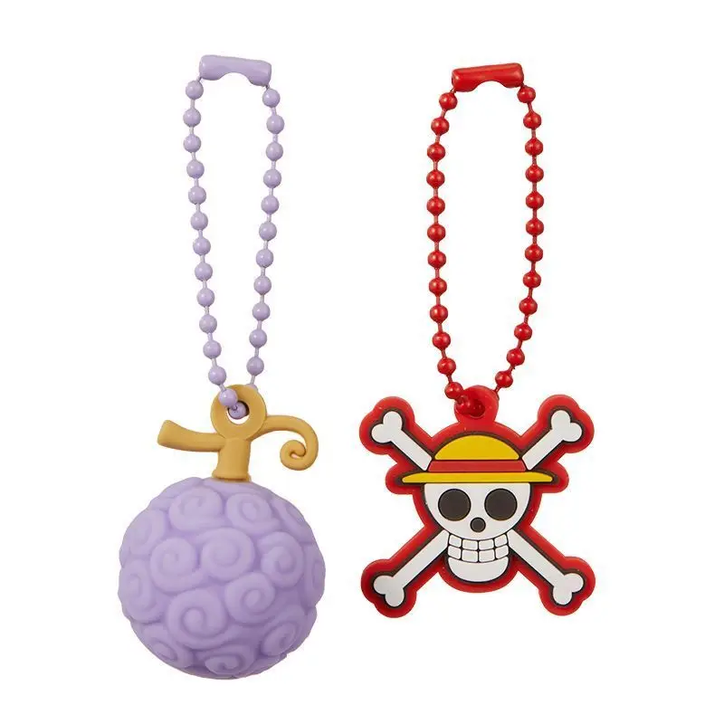 قطعة واحدة الشيطان الفاكهة ثلاثي الأبعاد الاقتران قلادة المفاتيح الكرتون لوفي المفاتيح المروحية روبن بروك لعبة هدية عيد ميلاد #5