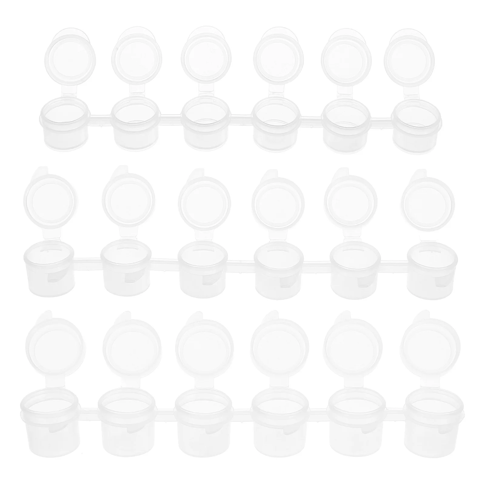 

30 Pcs Paint Empty Boxes 2ML 3ML 5ML Portable Mini Containers Plastic Cups DIY Oil Acrylic Watercolor Paint Pots Refillable